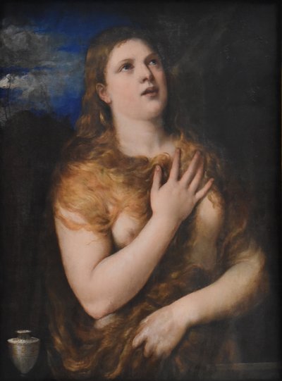 法语：Madeleine pénitente penitent Magdalene 作者 泰坦和工作室