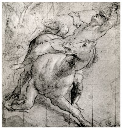 落马骑士（c1565），1937年 作者 蒂齐亚诺·韦切利（Tiziano Vecelli）