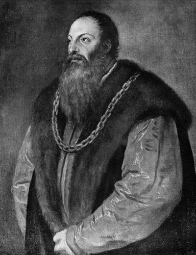 Pietro Aretino，意大利作家，剧作家，诗人和讽刺作家，c1548-1551 1912年。 作者 蒂齐亚诺·韦切利（Tiziano Vecelli）