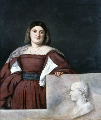 淑女肖像，La Schiavona达尔马提亚女子，c1510-1512 作者 蒂齐亚诺·韦切利（Tiziano Vecelli）