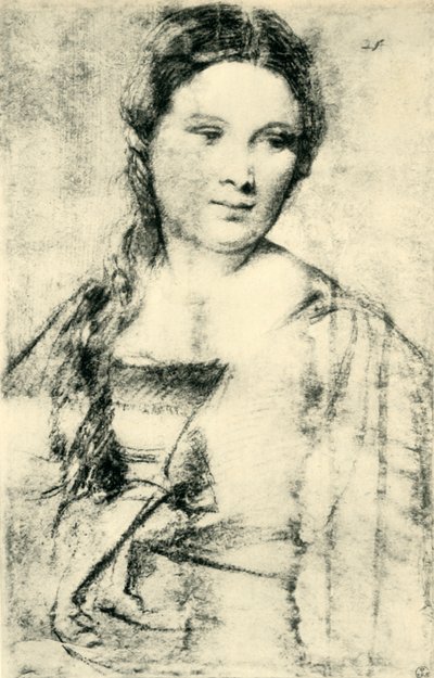 一位年轻女子的画像，c1515，1943年。 作者 蒂齐亚诺·韦切利（Tiziano Vecelli）