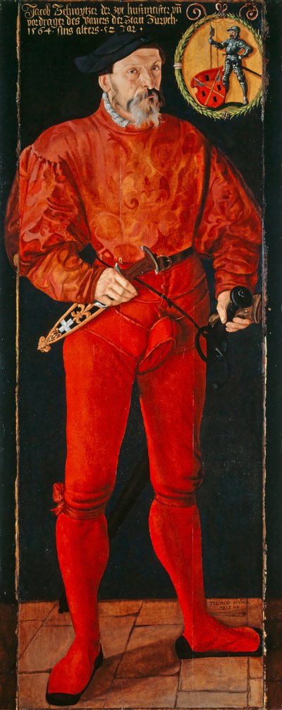 苏黎世标准持票人Jacob Schwytzer的肖像，1564年 作者 Tobias Stimmer