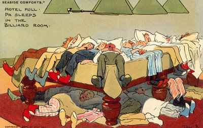 Hotel Full，Pa睡在台球室（chromolitho） 作者 汤姆·布朗