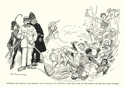 在大铜管口一遍又一遍地旋转、踢打、碰撞、扭动、扭曲（litho）。 作者 汤姆·布朗