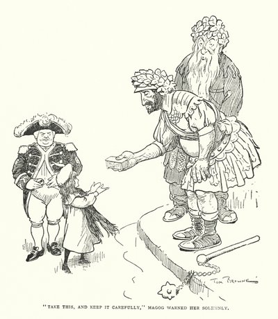 "拿着这个，小心保管，"玛格郑重地警告她（litho）。 作者 汤姆·布朗