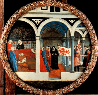 托马索-马萨乔（1401-1428 年）的《耶稣诞生》，帆布蛋彩画，直径 56 厘米 作者 托马索·马萨乔