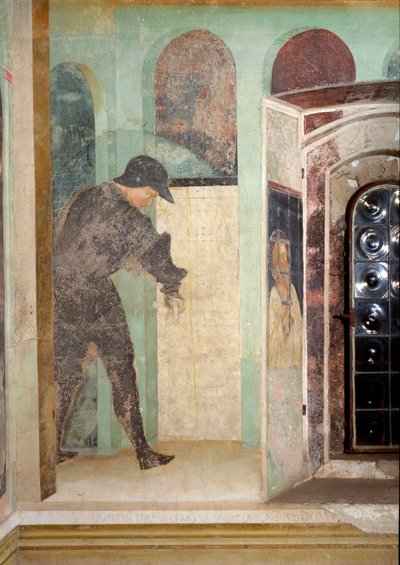施洗者约翰的生活：护卫--壁画 作者 Tommaso Masolino da Panicale