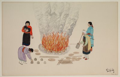 20 世纪初的露天烧制（纸上酪蛋白） 作者 托尼塔佩纳