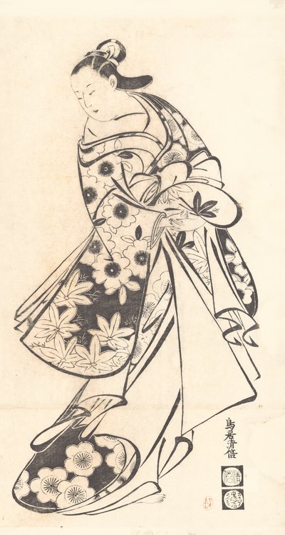 歌妓，约1712年，约1712年。 作者 鸟居清增一号