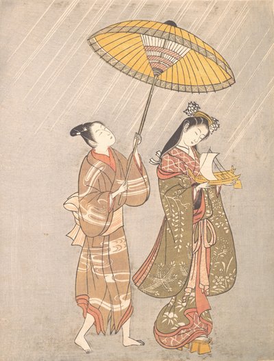 小町祈雨图》，约1765年。 作者 鸟居清光。