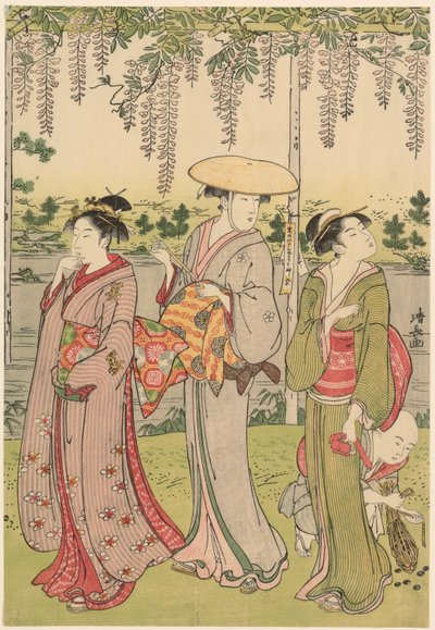 欣赏龟户神社的紫藤花 作者 永永鸟居