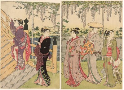 龟户神社赏紫藤 作者 永永鸟居