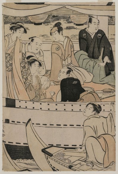 1789年在um田川上划船。 作者 永永鸟居