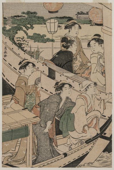 1789年在um田川上划船。 作者 永永鸟居