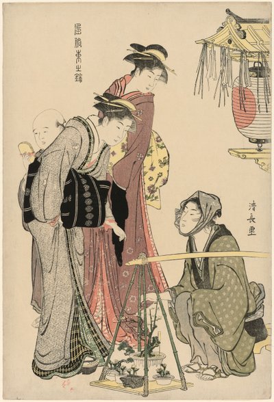 购买盆栽，选自 "东方礼仪之锦（Fuzoku Azuma no nishiki）"系列 作者 永永鸟居