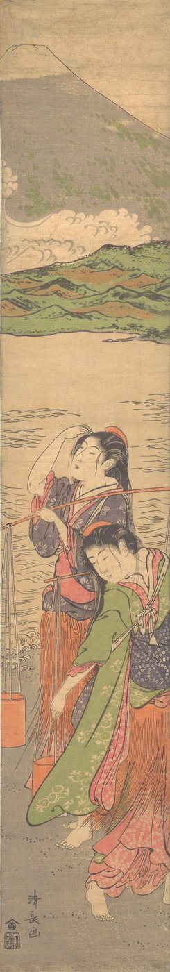海滩少女之舞》，18世纪末。 作者 永永鸟居