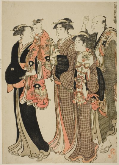 Kamioki，选自 "东方礼仪锦缎（Fuzoku Azuma no nishiki）"系列 作者 永永鸟居