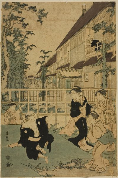 吉原 Kankanro 茶馆的室外娱乐设施 作者 永永鸟居