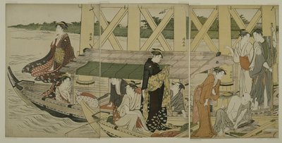 1784年阿祖玛桥下的游船 作者 永永鸟居