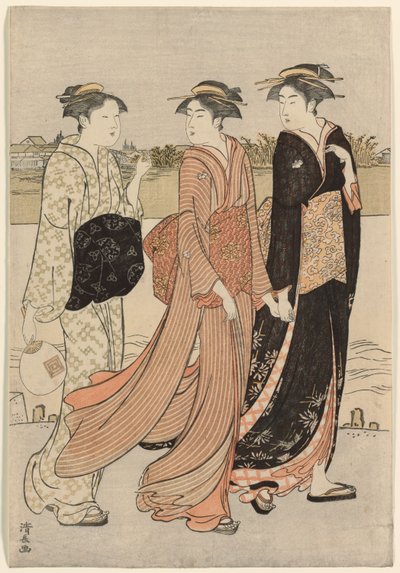 隅田川河畔的夏日黄昏 作者 永永鸟居