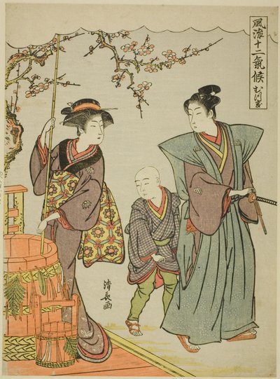 第一个月（Mutsuki），选自 "时尚十二季（Furyu juni kiko）"系列 作者 永永鸟居
