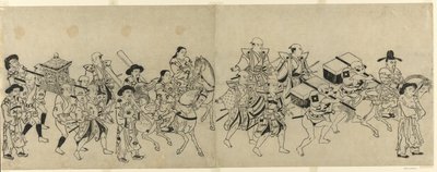 韩国大使馆抵达江户 作者 鸟居清信一世