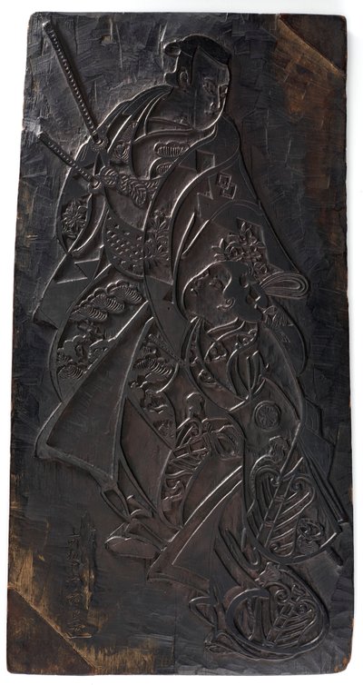 一男一女两个人物的设计，江户时期，约1685-1729。 作者 鸟居清信一世