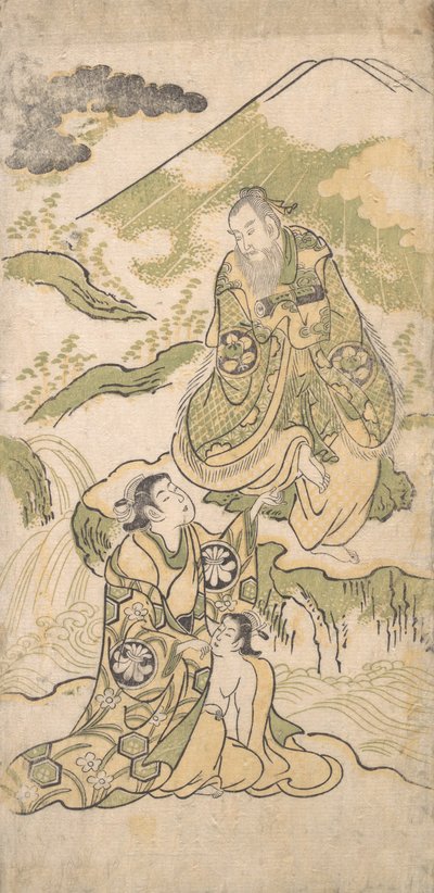戏剧的场景，约1749年。 作者 鸟居清信一世
