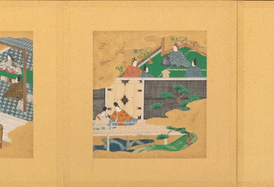 源氏物语》的场景 源氏物语，17世纪初。 作者 土佐光典