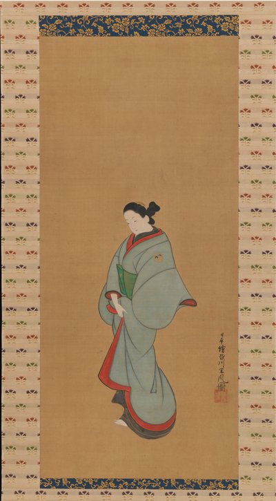 站立的女人，约1730年。 作者 东仙堂里布