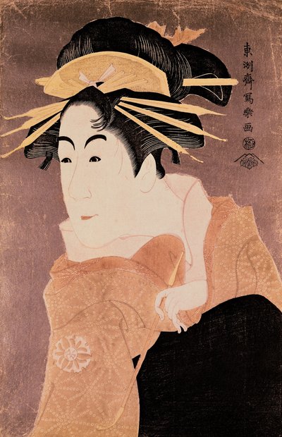 Matsumoto Yonesaburo扮演妓女Kewaizaka No Shosho（Shinobu）角色扮演&39;Katakiuchi Noriai Banashi&39;，c.1794-95（woodblock print）（另见236909） 作者 Toshusai Sharaku