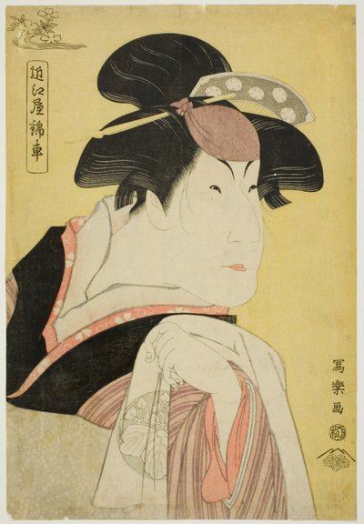 大宫金社（演员中山富三郎 I 饰演大出，佐佐南辰五郎的妻子[实际上是阿部贞人的妹妹辉叶]）。 作者 Toshusai Sharaku