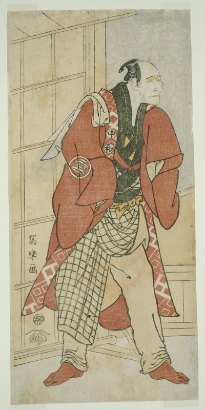 中岛和右卫门饰演镰仓稻村崎的家主三河里地藏（中岛和右卫门的镰仓稻村崎之柳，三河里地藏） 作者 Toshusai Sharaku