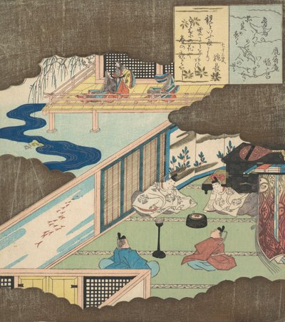 宫殿内部，贵族们在交谈，约1820年。 作者 东东屋北海