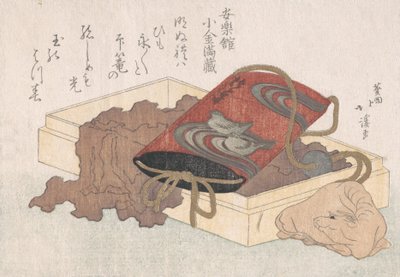 漆器Inro与水鸟和牛形网器的盒子，来自春雨......，大概是1817年。 作者 东东屋北海