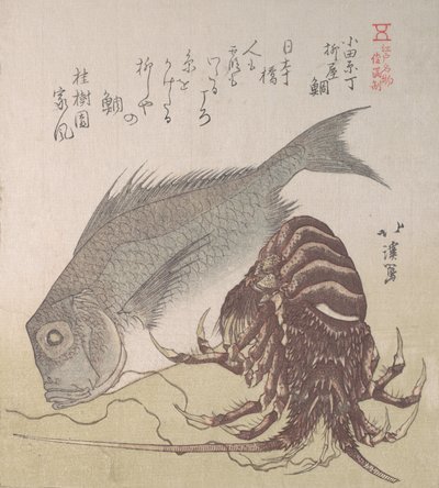 泰鱼和龙虾，小田原町柳屋的特产，19世纪。 作者 东东屋北海