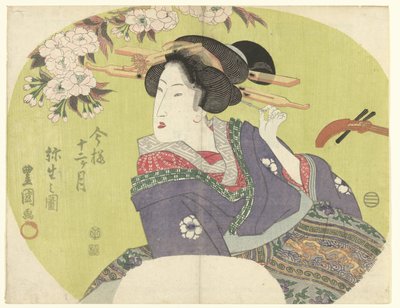库蒂桑和三味线
现代十二个月（系列名称）
今代君子月（实物上的系列名称） 作者 丰国 (II) , 歌川