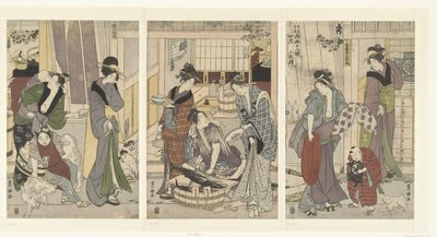 鱼贩
第四个月，三联画
四月，三联画（物名）
丰弘和丰国的十二个月（系列标题）
丰弘丰国涟漪君子（文物上的系列名称） 作者 丰国 (II) , 歌川