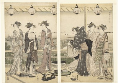 Zomer tafereel Natsu kei (title on object) De vier seizoenen in het Zuiden (series title) Minami shiki (series title on object) 作者 丰国 (II) , 歌川