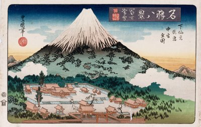 “名胜八景”系列中的“江之岛晴” 作者 丰国II