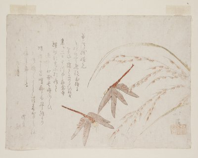 蜻蜓（彩色木版画） 作者 丰田福建