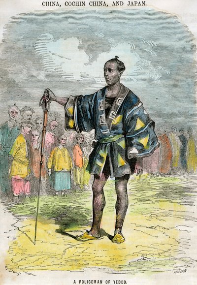 日本江户义都的警察，大约在1880年 作者 特里雄