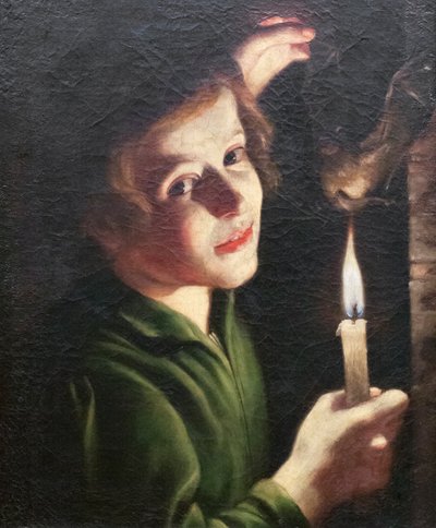 手持球棒的男孩（绘画） 作者 奖杯
