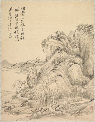 1847年，《折山》下方的住宅。 作者 椿金山