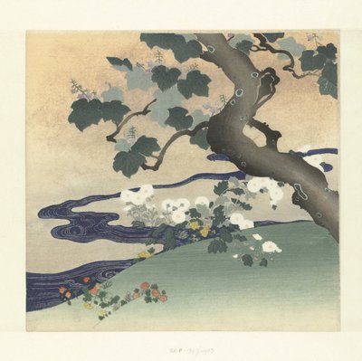 树和菊花 作者 月冈工业