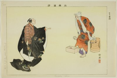 Kanaoka (Kyogen)，选自 "没有表演的照片（Nogaku Zue）"系列 作者 月冈工业