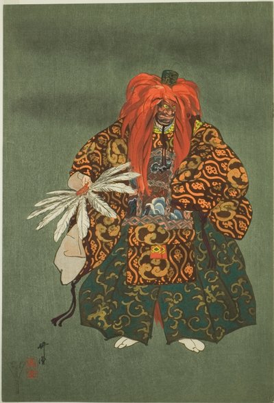 鞍马天狗，选自 "百之剧（Nogaku hyakuban）"系列 作者 月冈工业