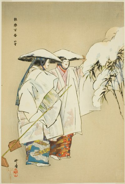 百之剧（Nogaku hyakuban）"系列中的 "Take no Yuki"。 作者 月冈工业