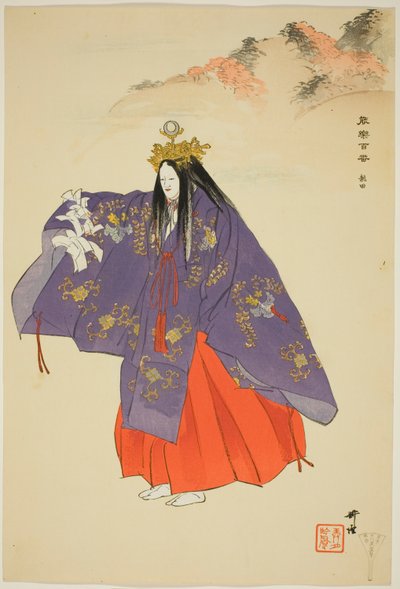 辰田，选自 "百无剧（Nogaku hyakuban）"系列 作者 月冈工业