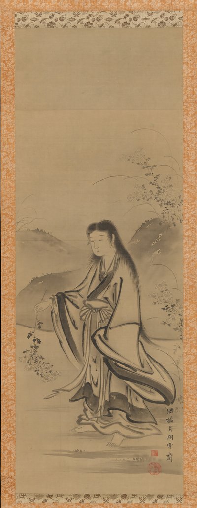 菊季堂菊花男孩，18世纪。 作者 月冈塞赛